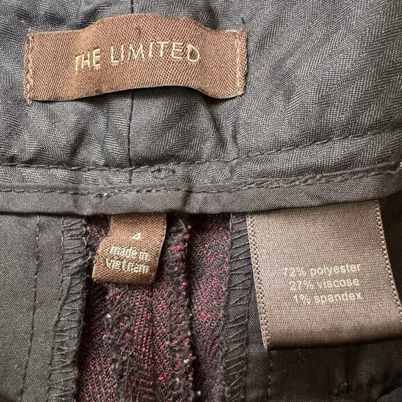 The Limited Womens burgundy Color Pants Size 4 Speckled Chevron Trousers - Picture 4 of 4